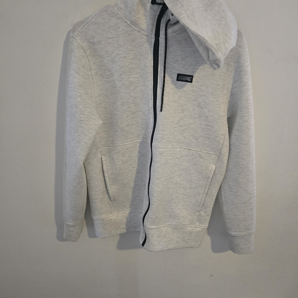 American Eagle Outfitters Light Heather Gray Zip-Up Hoodie